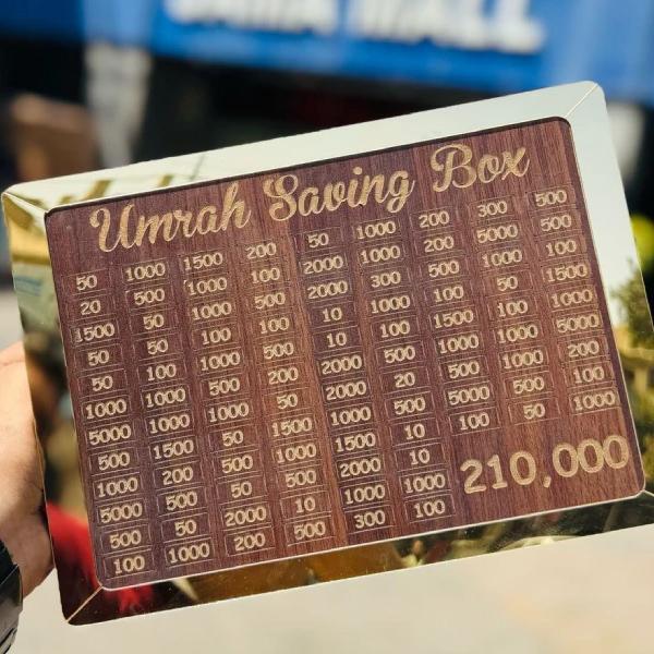 Umrah Saving Box 210k Plastic Grid Islamic Savings