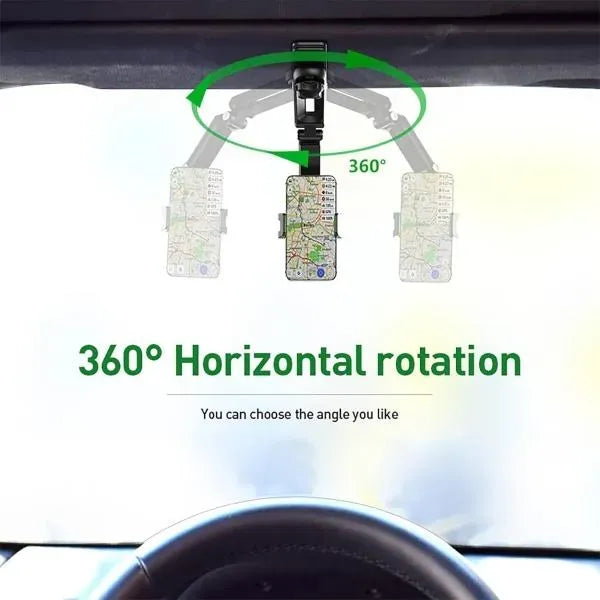 360° Car Phone Mount with Stylus & Rotation