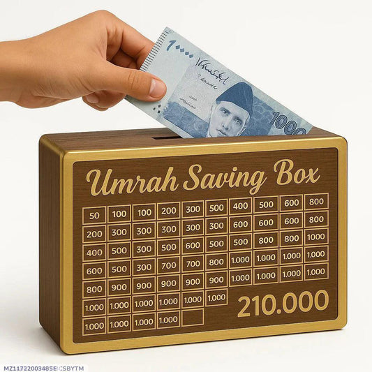 Umrah Saving Box 210k Plastic Grid Islamic Savings