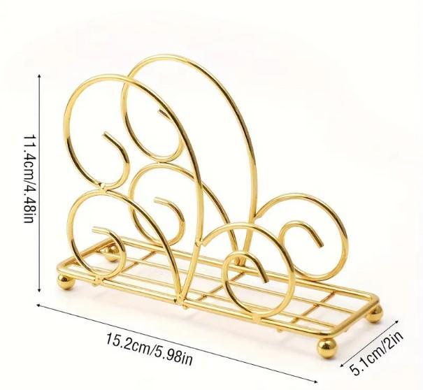 Golden Swirl Tissue Holder for Home Decor