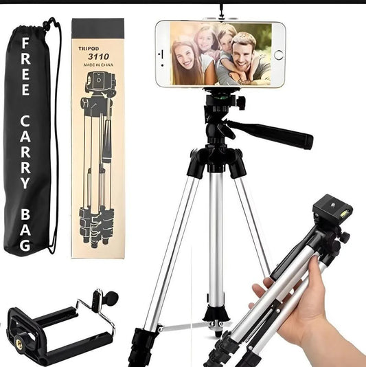 3110 Foldable Tripod Stand for Mobile & DSLR Camera