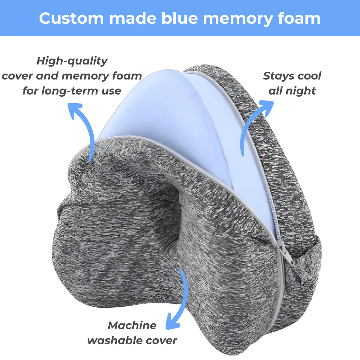 Smooth-Spine™Alignment Pillow - Relieve Hip & Back Pain for Side Sleepers